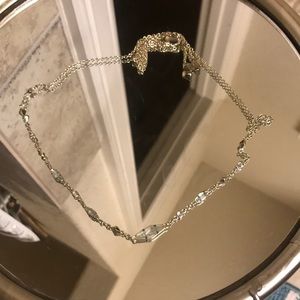 Clear and gold adjustable necklace